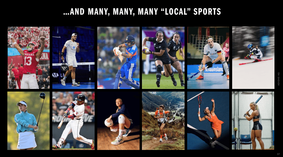 Übersicht einiger lokaler Adidas Bestrebungen